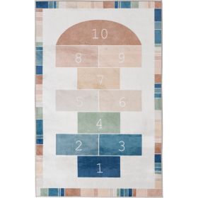 Hopscotch Faux Fur Indoor Area Rug, 36"x56"