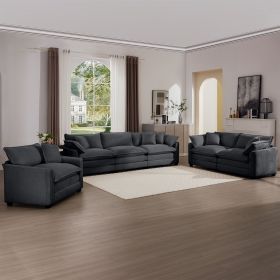Luxurious and Sophisticated Sofa Set with Soft Cushions and Pillows, Home for Living Rooms and Clubs as well as Home Theaters