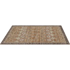 Area Rug, 6 x 9 ft Large Washable Rug, Non-Slip and Tear-Resistant Soft Carpet, Pet & Child Friendly Vintage Area Rugs, Indoor Mat for Bedroom