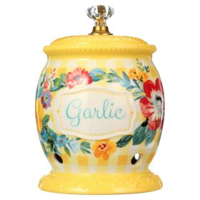 Sweet Romance Ceramic Garlic Keeper with Lid