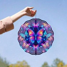 CIFbuy Outdoor 3D Butterfly Wind Spinner Iron Kinetic Garden Art Yard Balcony Wind Sculpture (Option: Defaulttitle)
