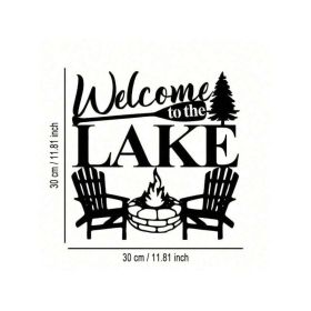 Welcome To The Lake Elegant Metal Wall Art (Option: Wrought iron decoration)