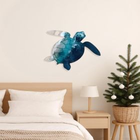 CIFbuy Handcrafted Iron Sea Turtle Wall Sculpture Coastal Ocean Theme Art (Option: Defaulttitle)