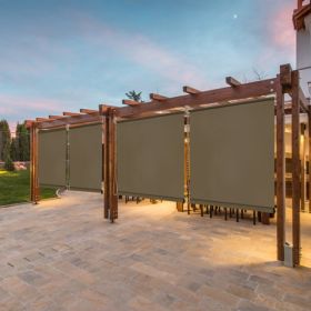 8'X8' Walnut HDPE Spliced Roller Shutter (Option: Defaulttitle)