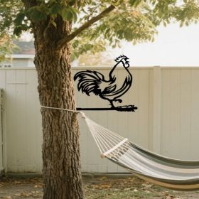 CIFbuy Farmhouse Style Crowing Rooster Outdoor Iron Garden Decor (Option: Defaulttitle)