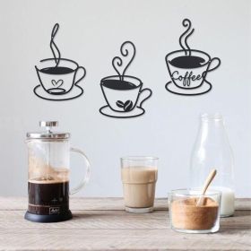 Vintage Metal Tin Coffee Sign, Retro Farmhouse & Industrial Kitchen Wall Decor (Option: Wrought iron decoration)