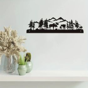 CIFbuy Mountain Moose Metal Wall Art Silhouette (Option: Defaulttitle)