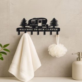 CIFbuy Rustic Pine Tree Wall Hooks Heavy Duty Iron Coat Key Rack Entryway Organizer (Option: Defaulttitle)