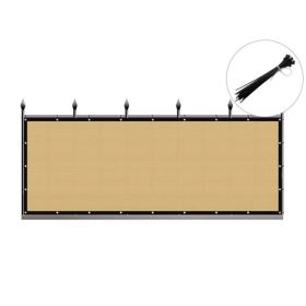 3ft*12ft Beige Sunshade Fence, An Outdoor Sun-proof And Heat-insulating Fence, A Must-have For Patios And Terraces (Option: 3ft12ft)